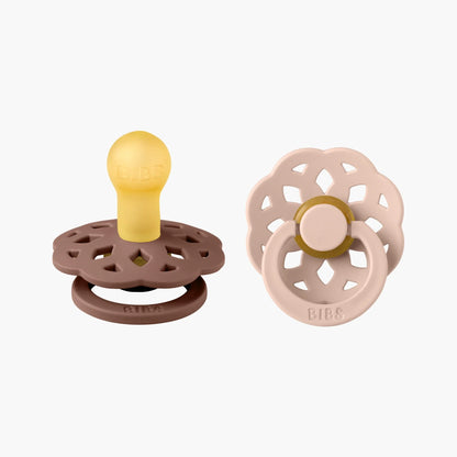 BIBS Colour Boheme Dummy - Woodchuck/Blush - Size 2  - 2 PK