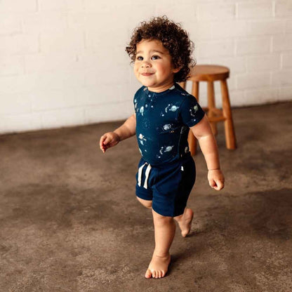 Snuggle Hunny Milky Way Short Sleeve Organic Bodysuit