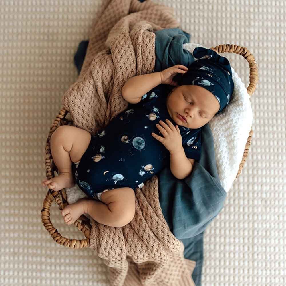 Snuggle Hunny Milky Way Short Sleeve Organic Bodysuit