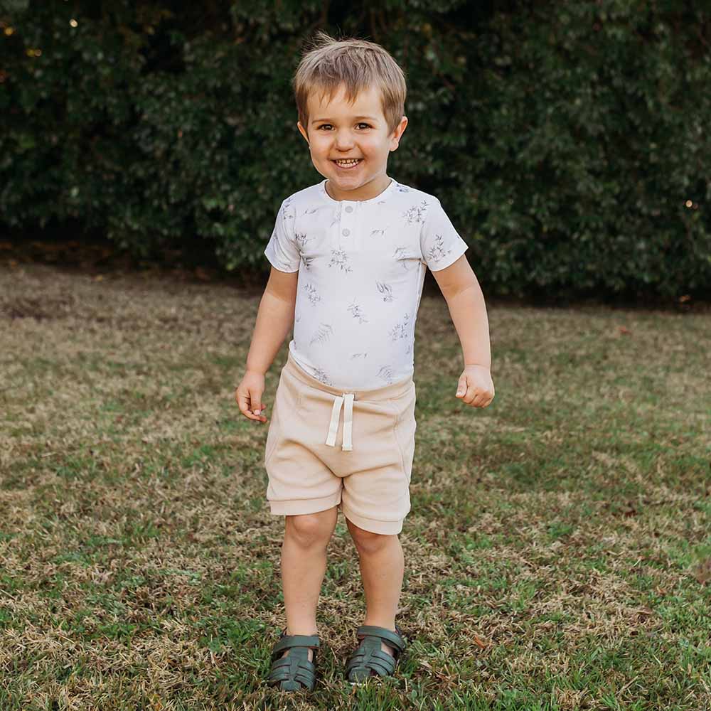 Snuggle Hunny Silver Gum Short Sleeve Organic Bodysuit