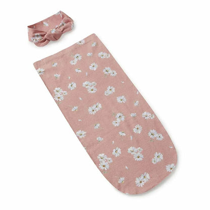 Daisy Organic Snuggle Swaddle &amp; Topknot Set