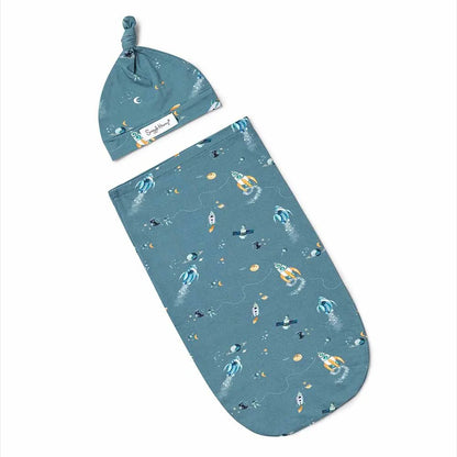 Rocket Snuggle Swaddle &amp; Beanie Set