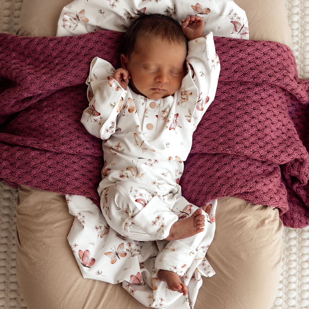 Snuggle Hunny Butterfly Organic Growsuit