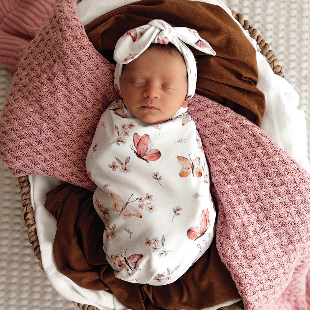 Butterfly Snuggle Swaddle &amp; Beanie Set