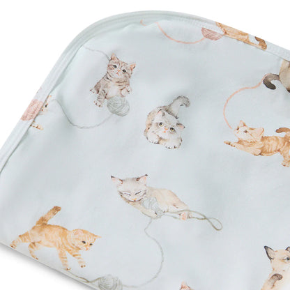 Kittens Organic Jersey Wrap &amp; Beanie Set