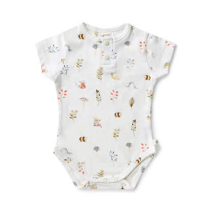 Snuggle Hunny Garden Friends Short Sleeve Organic Bodysuit