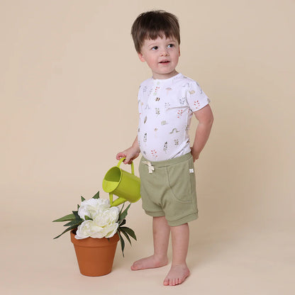 Snuggle Hunny Garden Friends Short Sleeve Organic Bodysuit