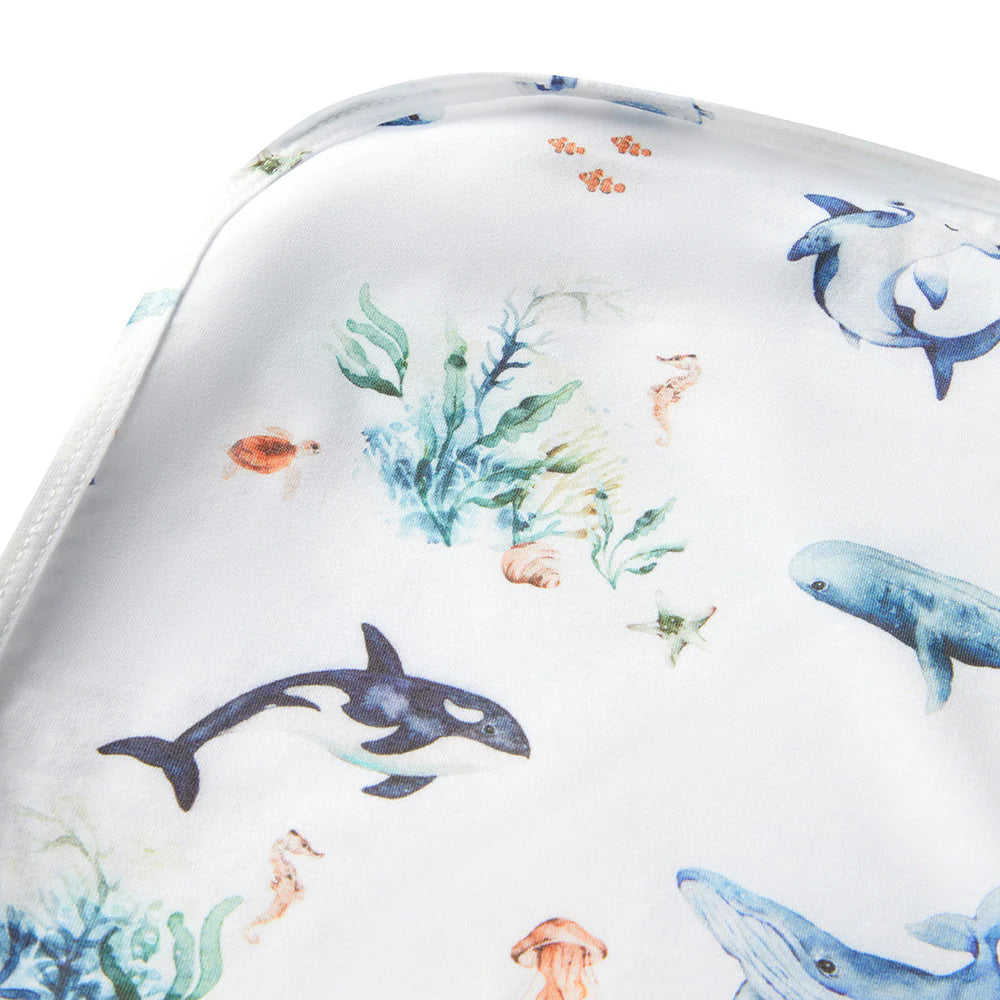 Ocean Organic Jersey Wrap &amp; Beanie Set