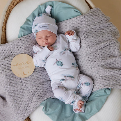 Snuggle Hunny Turtle Organic Growsuit