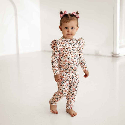 Snuggle Hunny Spring Floral Organic Growsuit